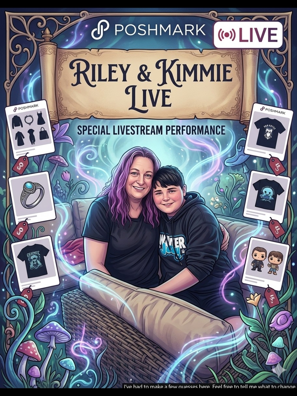 Riley & Kimmie Live Show Flyer